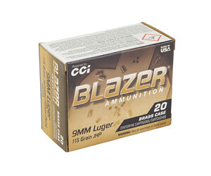 CCI BLAZER BRASS 9MM 115GR JHP 20 — view 2