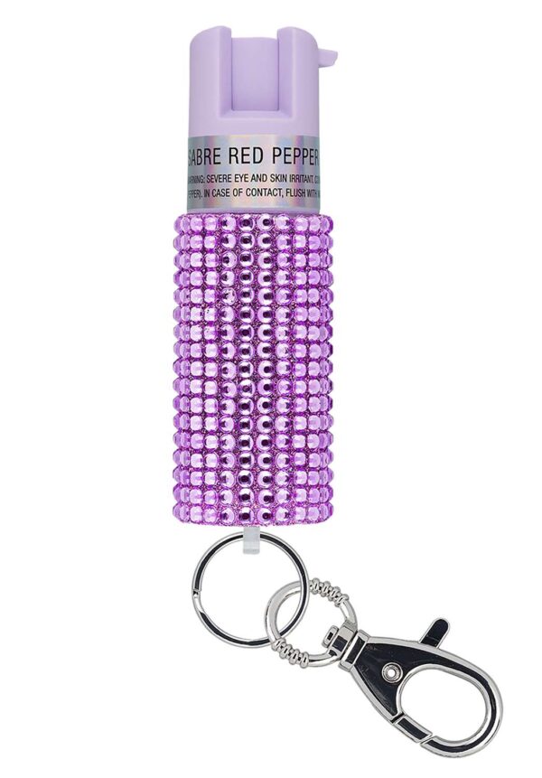 SABRE JEWELED PEPPER SPRAY W/ KEY RING BLACK — view 1