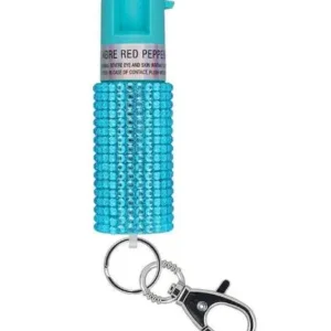SABRE PEPPER SPRAY JEWELED W/KEY RING TEAL