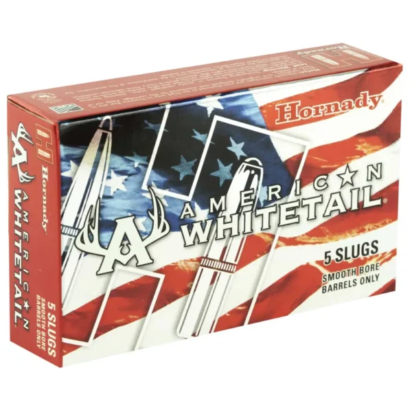 HORNADY AMERICAN WHITETAIL AMO 12GA 2.75 IN 1OZ RIFLED SLUG 5RD (20 BOX CASE) — view 1