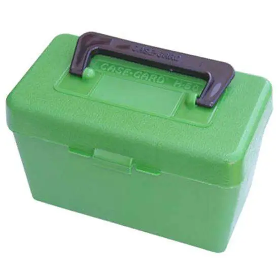 MTM CASE GARD DLX W/HANDLE BOX CARTRDGE 22-250/243/308 50RD GREEN ( 12 PER CASE ) — view 1