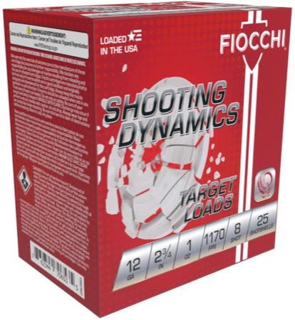 FIOCCHI SHOOTING DYNAMICS AMO 12GA 2.75 IN 1 OZ #8 1170FPS 25-RD (10 BOXES PER CASE) — view 1