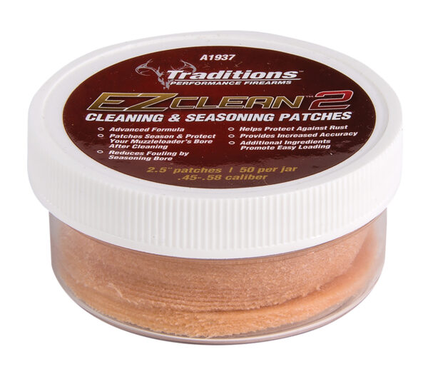 Traditions A1937 EZ Clean 2 Cleaning Patches 45/58 Cal 2.5" patches 50 Pkg — view 1