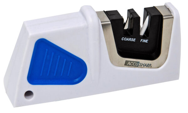 AccuSharp 080C Pull-Through Sharpener Fine Diamond Tungsten Carbine Sharpener Plastic Handle Blue/White — view 1