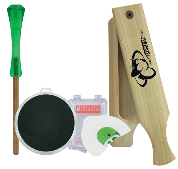 Primos 272 Turkey Caller Starter Pack  Attracts Turkeys, Includes Sonic Dome Mouth Call, Sonic Dome Slate Call, Slim Striker & Double Sided Box Call — view 1