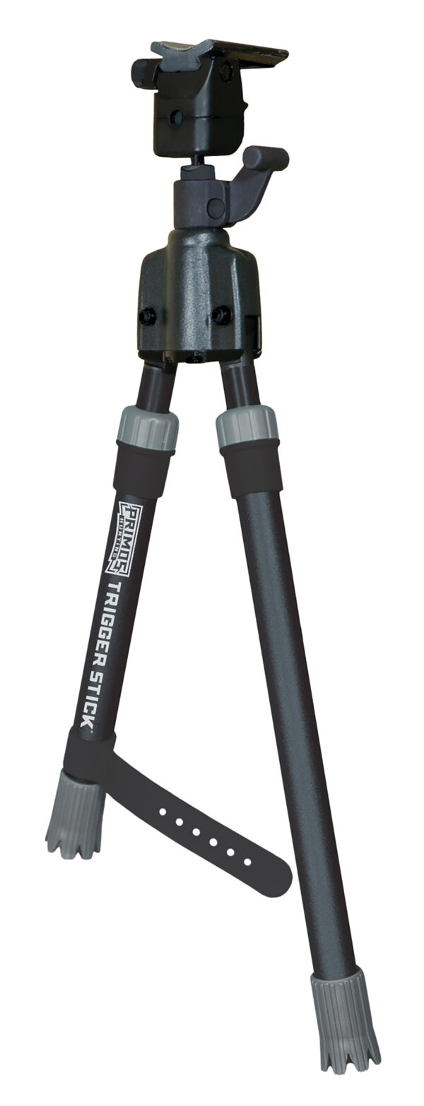 Primos 65825 Trigger Stick  Bipod made of Steel with Black & Gray Finish, QD Swivel Stud Attachment Mount Type & Short Height (Clam Package) — view 1