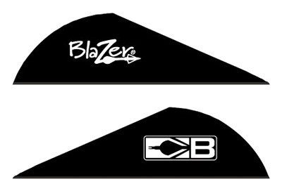 BOHNING BLAZER VANES - 2" SOLID BLACK 36PK — view 1