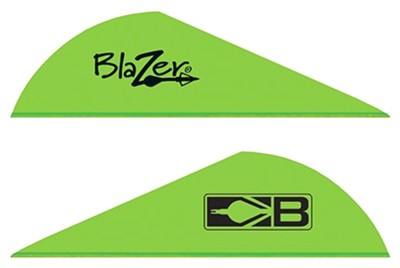 BOHNING BLAZER VANES - 2" SOLID NEON GREEN 100PK — view 1
