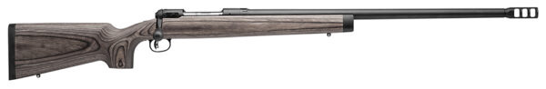 Savage Arms 22448 112 Magnum Target Full Size 338 Lapua Mag 1rd 26" Matte Black Heavy Threaded Barrel, Drilled & Tapped w/Picatinny Rail Steel Receiver, Gray Laminate Fixed Wood Stock — view 1