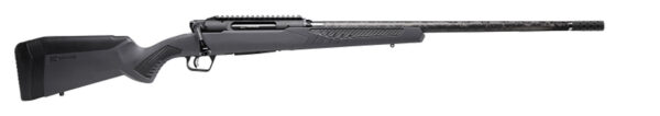 Savage Arms 57900 Impulse Mountain Hunter 28 Nosler 2+1 24" Carbon Fiber Threaded Barrel, Black Aluminum Receiver w/Picatinny Rail, Gray AccuStock Synthetic Stock, Ambidextrous — view 1