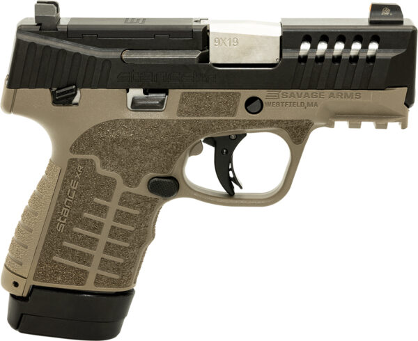 Savage Arms 67056 Stance XR 9mm 13+1 3.20" Natural Black Nitride Ported Stainless Steel Slide FDE Glass Filled Nylon Grip Ambidextrous — view 1