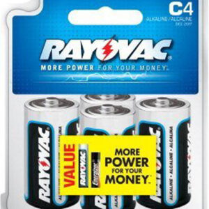 RAY-O-VAC ALKALINE BATTERY C 4PK