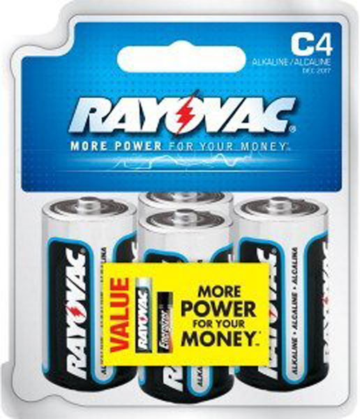 RAY-O-VAC ALKALINE BATTERY C 4PK — view 1