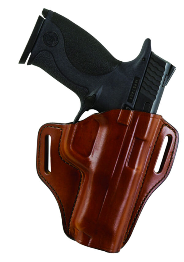 Bianchi 23948 57 Remedy  OWB Size 09A Tan Leather Belt Slide Fits Glock 42 Right Hand — view 1