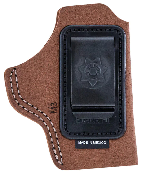 Bianchi 10380 6C  IWB Tan Leather Belt Clip Fits 2" Barrels/Ruger/Colt Charter Arms Right Hand — view 1