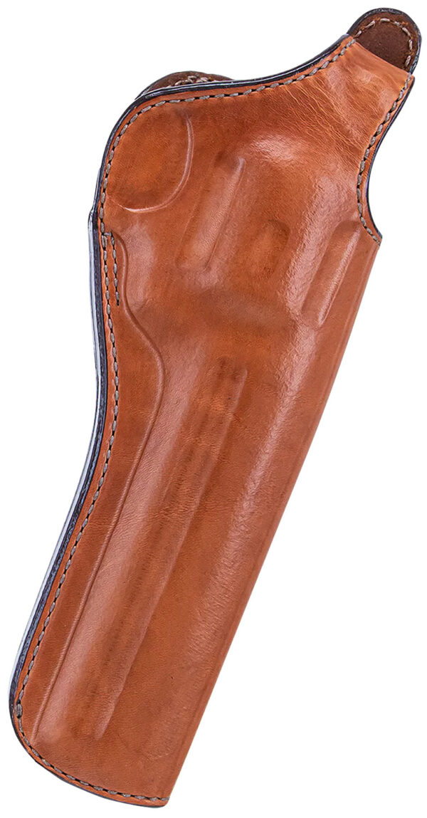 Bianchi 12680 111 Cyclone Belt Holster Size 05 OWB Open Bottom Style made of Leather with Tan Finish, Strongside/Crossdraw & Belt Loop Mount Type fits 6" Barrel S&W K-Frame for Right Hand — view 1