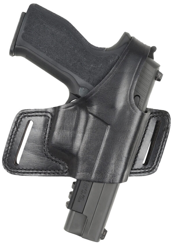 Bianchi 15706 Black Widow  OWB Size 01 Black Leather Belt Slide Fits S&W J Frame Fits Taurus 85 Fits Charter Arms Undercover Right Hand — view 1