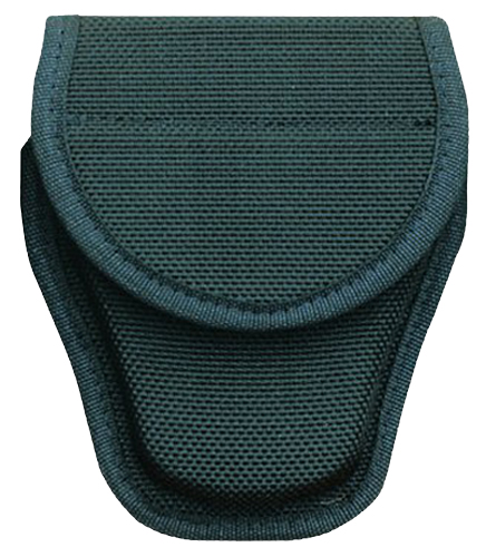 Bianchi 17390 7300 Covered Handcuff Case Standard Linked Handcuffs Accumold Black Basketweave 2.25" Hook & Loop — view 1
