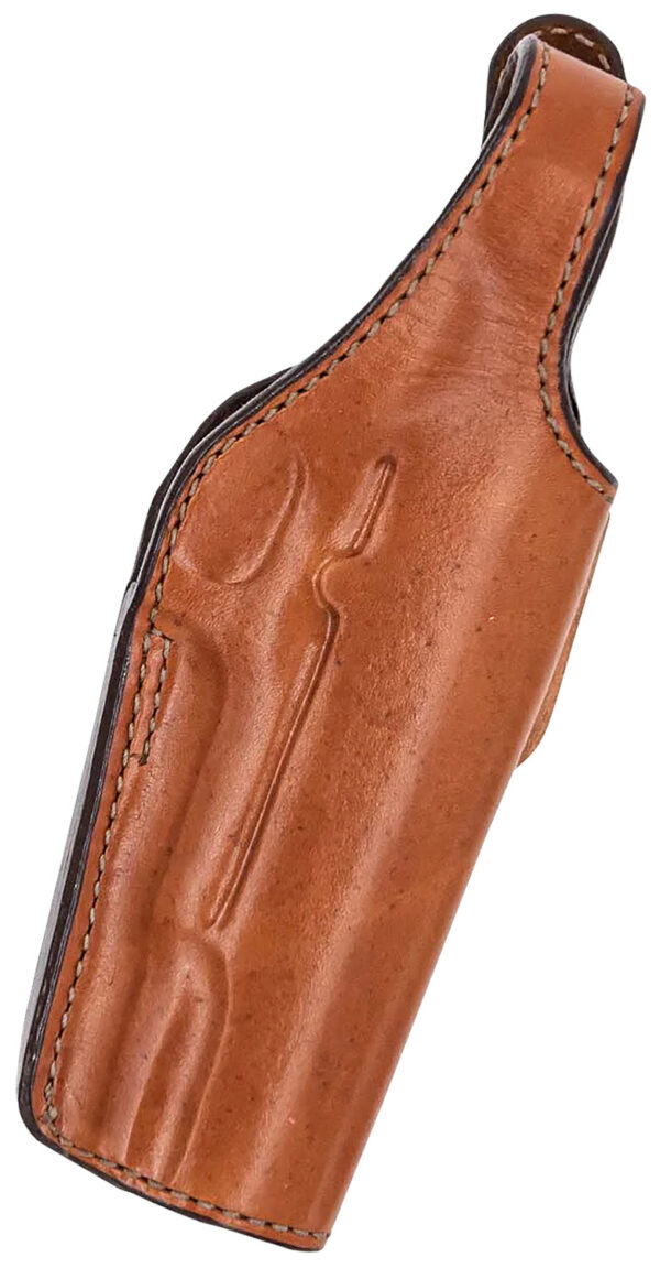 Bianchi 17632 19L Thumbsnap Belt Holster Size 19 Open Bottom Style made of Leather with Tan Finish & Belt Loop Mount Type fits Ruger SR1911 & Springfield 1911-A1 for Right Hand — view 1