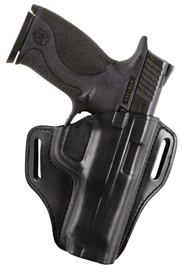 Bianchi 23998 57 Remedy  OWB Size 15 Black Leather Belt Slide Fits S&W M&P Shield Right Hand — view 1