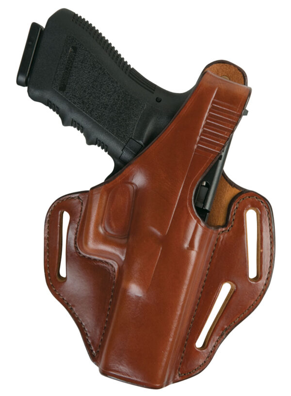 Bianchi 24116 77 Piranha  OWB Size 01 Tan Leather Belt Slide Fits S&W J Frame Right Hand — view 1