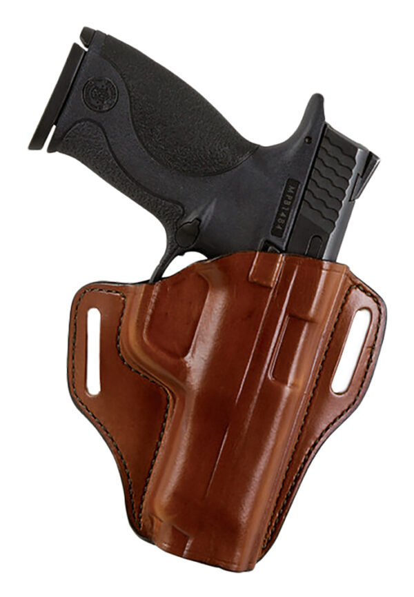 Bianchi 25032 57 Remedy  OWB Size 22A Tan Leather Belt Slide Fits Ruger LCR Right Hand — view 1