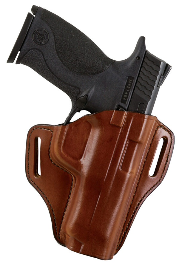 Bianchi 25052 57 Remedy  OWB Size 01 Tan Leather Belt Slide Fits S&W J Frame Fits S&W 36 Fits S&W 640 Right Hand — view 1