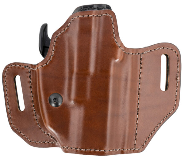 Bianchi 32831 Allusion Assent Pro-Fit OWB Size 13b Tan Leather Belt Slide Compatible w/FN FNS/Ruger Security-9/Glock 1919X/23/45 Fits 4" Barrel Belt Up to 1.50" Wide Right Hand — view 1