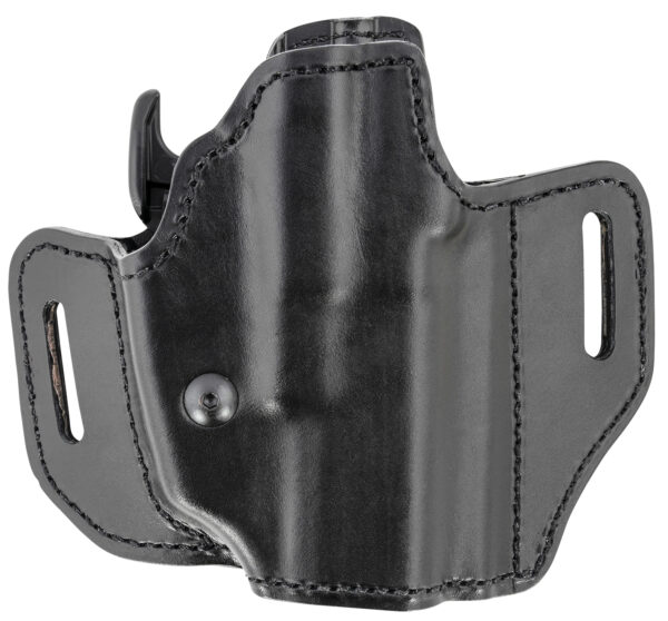 Bianchi 52831 Allusion Assent Pro-Fit OWB Size 13b Black Leather Belt Slide Compatible w/Glock 19/Ruger Security-9/FN FNS Belt Up to 1.50" Wide Right Hand — view 1