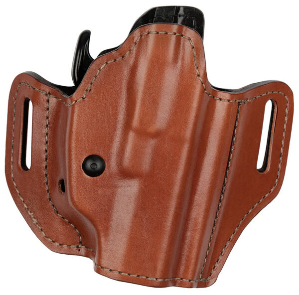 Bianchi 38351 Allusion Assent Pro-Fit OWB Size 13 Tan Leather Belt Slide Compatible w/Glock 17/22/Springfield XDS/Ruger American Pistol Belt Up to 1.50" Wide Right Hand — view 1
