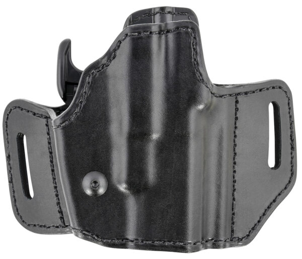 Bianchi 51831 Allusion Assent Pro-Fit OWB Size 11 Black Leather Belt Slide Compatible w/Glock 26/S&W M&P Shield/S&W M&P Compact/FN FNS Compact Belt Up to 1.50" Wide Right Hand — view 1