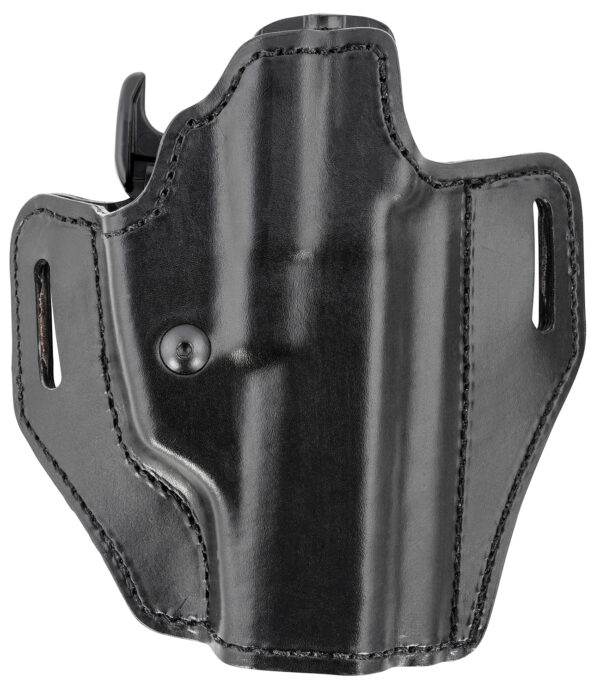 Bianchi 56831 Allusion Assent Pro-Fit OWB Size 18 Black Leather Belt Slide Fits S&W M&P Fits CZ 75 Fits FN FNS Right Hand — view 1