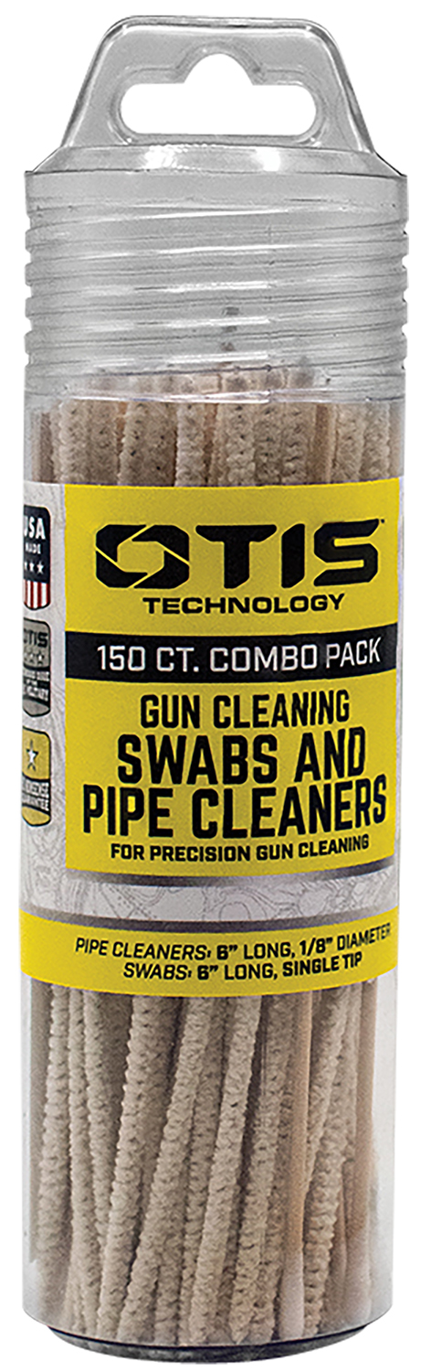 Otis FG241857 Swabs & Pipe Cleaners Combo Pack Cotton/Wood 6" Long 100 Swabs/50 Pipe Cleaners Includes Reusable Storage Tube — view 1