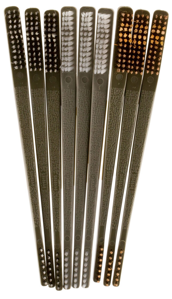 Otis FG316BP AP Brushes Variety Pack Multi-Caliber Universal Firearm 10" Long Bronze/Nylon/Stainless Steel Bristles 9 Per Pkg — view 1