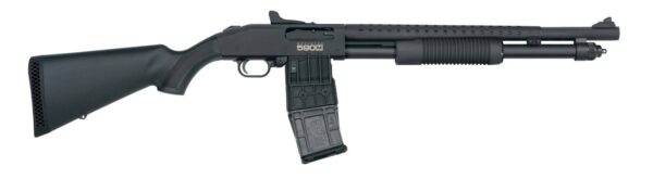 MOSSBERG 590M SGP 12 GA 18.5" HW BBL CYL HEAT SHIELD 10/RD MAG GHOST RING BLACK SYN STOCK TRI RAIL — view 1
