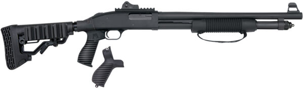 Mossberg 50696 590 Tactical SPX 12 Gauge 3" 6+1 18.50" Cylinder Bore Barrel Matte Blued Rec Black FLEX 6 Position Stock Includes FLEX Pistol Grip & FO, Ghost Ring Sights — view 1