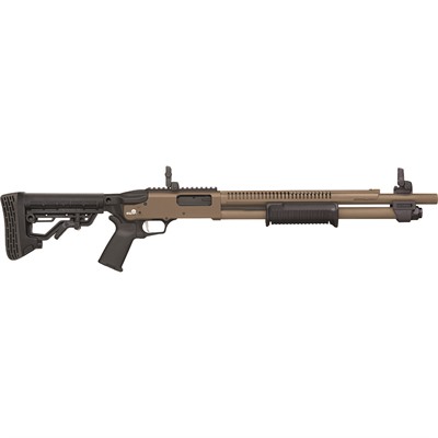 590R 12 GAUGE 18.5'' BBL 7 ROUND BLACK W/MBUS SIGHTS FDE — view 1