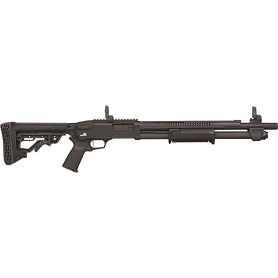 590R 12 GAUGE 18.5'' BBL 7 ROUND BLACK W/MBUS SIGHTS BLACK — view 1