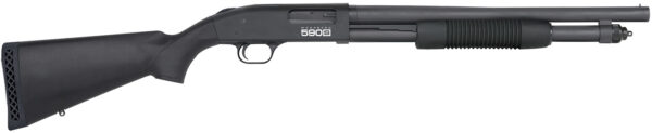 Mossberg 51605 590S  12 Gauge Pump 3" 9+1 18.50" Matte Blued Steel Barrel, Matte Blued Optic Ready Receiver, Fixed Black Synthetic Stock, Right Hand — view 1