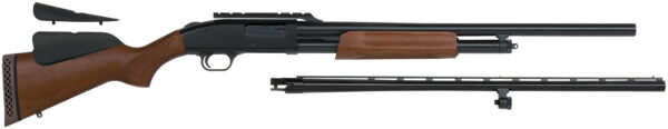 Mossberg 54243 500 Combo 12 Gauge 5+1 3" Blued 28" Vent Rib/24" Slugster  Barrel w/Cantilever Scope Mount, Blued Steel Receiver, Hardwood Dual Comb Stock, Includes Accu-Set Chokes — view 1