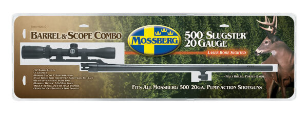 Mossberg 92010 OEM  20 Gauge 24" Slug Barrel w/Cantilever Mount, Fully-Rifled Bore & Blued Finish, For Use w/Mossberg 500 & Maverick 88 6-Shot Models, Includes 3-9x40mm Scope — view 1