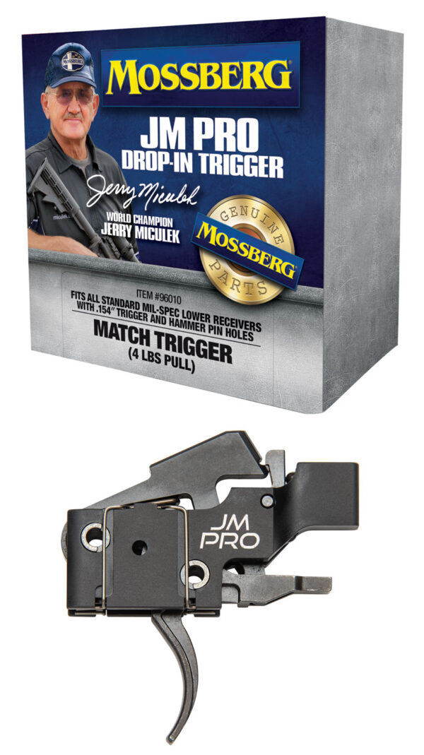 Mossberg 96010 JM Pro  Adjustable Match AR Drop-In Trigger, Fits AR15s & AR10s w/.154" Trigger & Hammer Pin Holes, Factory-Set 4 Pound Pull Weight — view 1