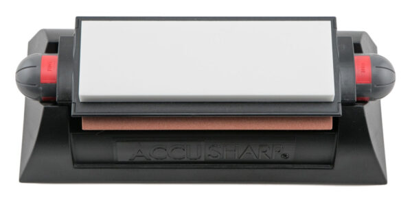 AccuSharp 025C Tri-Stone Deluxe Sharpening System Coarse, Medium, Fine Diamond, Alumina, Ceramic Sharpener Rubber Handle — view 1