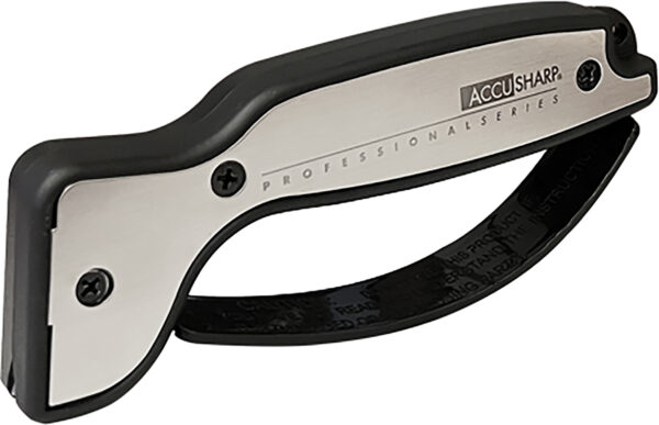 AccuSharp 040C Pro Sharpener Fixed Diamond Tungsten Carbide Sharpener Black/Silver Aluminum/Overmolded Rubber — view 1