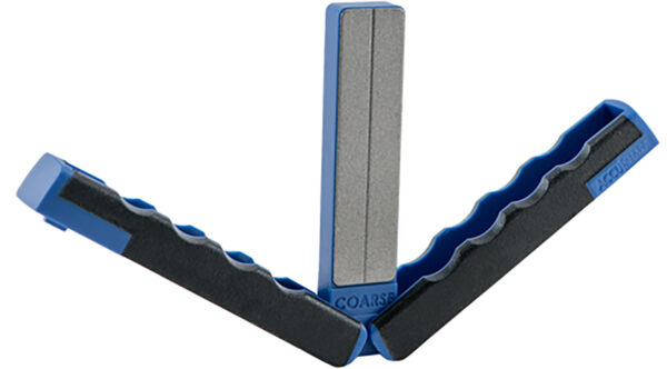 AccuSharp 051C Paddle Sharpener Folding Diamond Sharpener Black/Blue Overmolded Rubber Handle — view 1