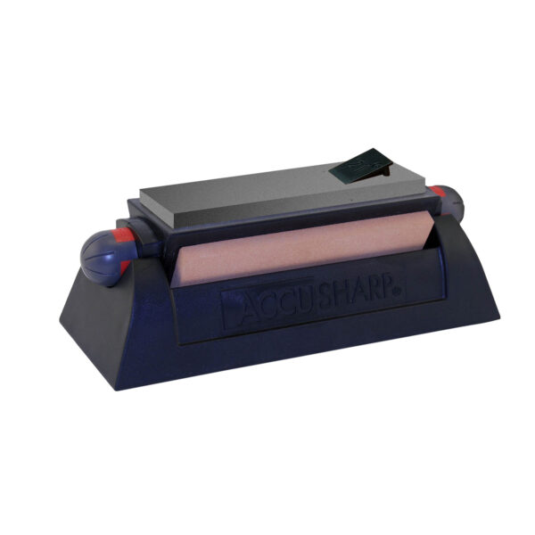 AccuSharp 064C Tri-Stone Sharpening System Coarse/Medium/Fine Alumina-Oxide Sharpener Rubber Handle Black — view 1