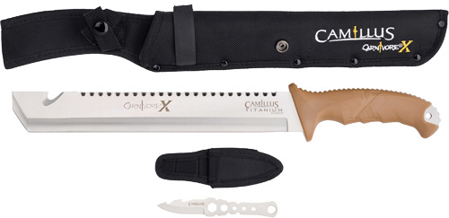 CAMILLUS CARNIVORE X MACHETE - 12" BLADE STAINLESS W/ KNIFE — view 1
