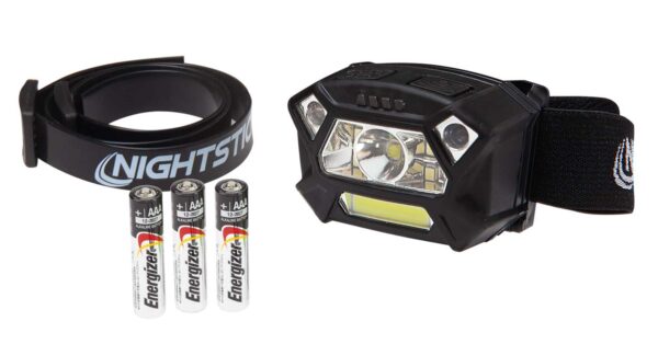 NIGHTSTICK REACT DUAL-LIGHT HEADLAMP W/MOTION SENSING ACT- (3)AAA - BLACK — view 1