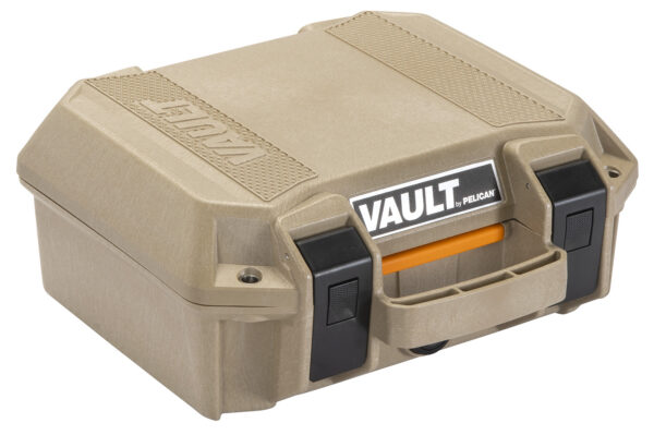 Pelican VCV100 Vault Case Small Tan Polymer Holds Handgun — view 1
