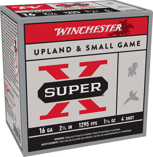 Winchester Ammo X16H4 Super X Heavy Game Load High Brass 16Gauge 2.75" 1 1/8oz 4Shot 25 Per Box/10 Case — view 1
